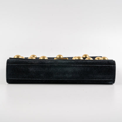 Saint Laurent Kate Stud Suede Black