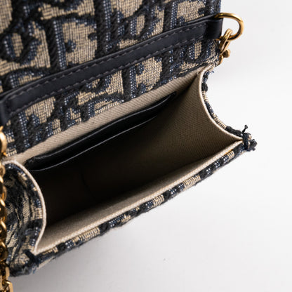 Dior SLG Saddle Pouch Navy
