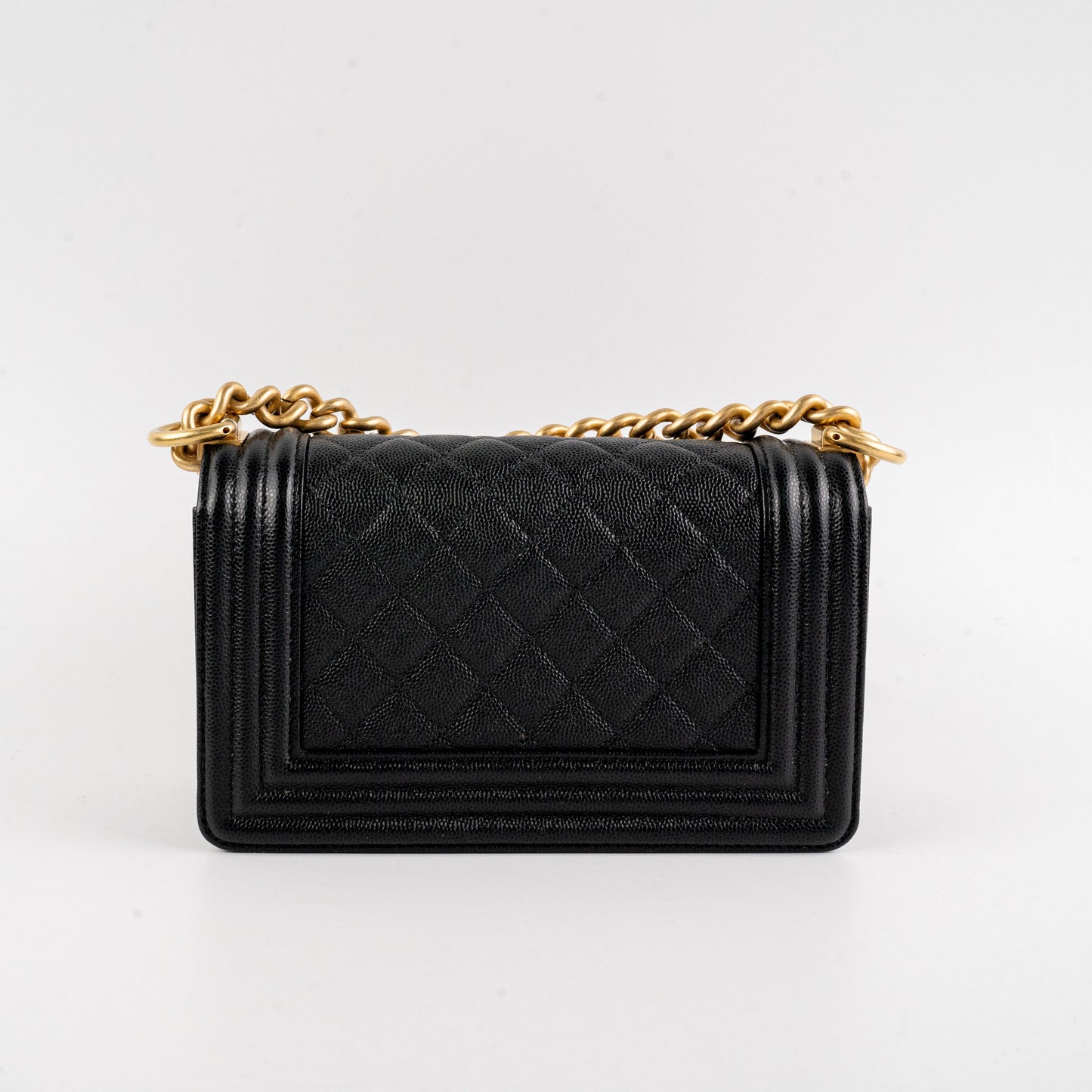 Chanel Caviar Small Black Boy Gold Hardware