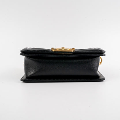 Chanel Caviar Small Black Boy Gold Hardware