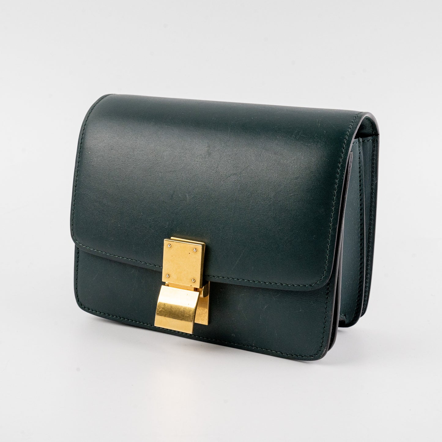 Celine Teen Box Bag Dark Green