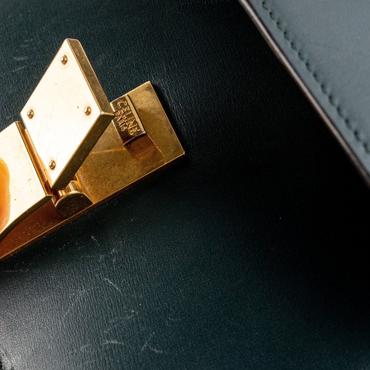 Celine Teen Box Bag Dark Green