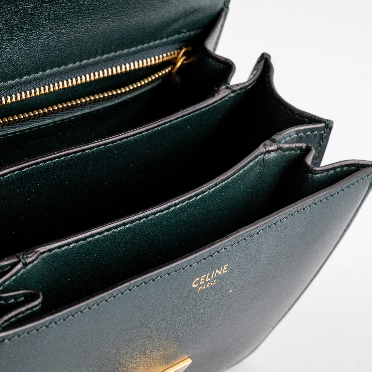 Celine Teen Box Bag Dark Green