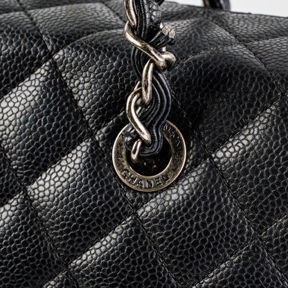 Chanel Caviar Shoulder Tote Bag Black