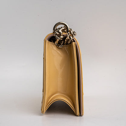 Christian Dior Diorama Medium Patent Shoulder Bag Yellow