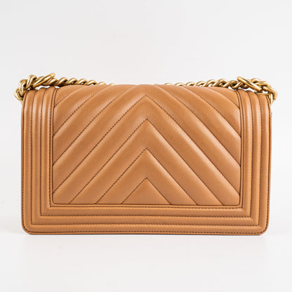 Chanel Old Medium Boy Caramel
