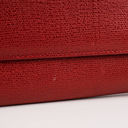 Saint Laurent Red Leather Clutch