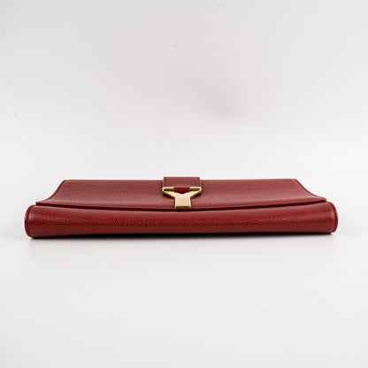 Saint Laurent Red Leather Clutch