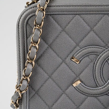 Chanel Medium Filigree Grey Caviar