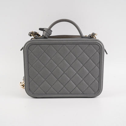 Chanel Medium Filigree Grey Caviar