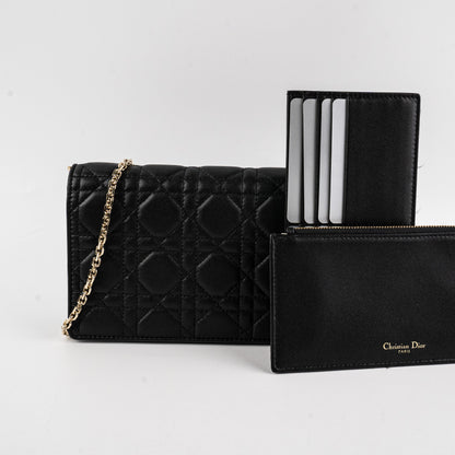 Christian Dior Lady Dior Pouch Black Crossbody Bag