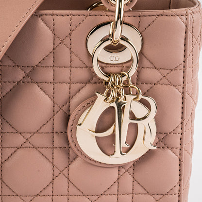 Christian Dior Small Lady Dior Lambskin Pink Bag