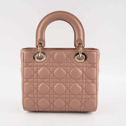 Christian Dior Small Lady Dior Lambskin Pink Bag