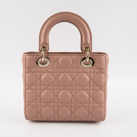 Christian Dior Small Lady Dior Lambskin Pink Bag