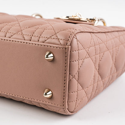 Christian Dior Small Lady Dior Lambskin Pink Bag