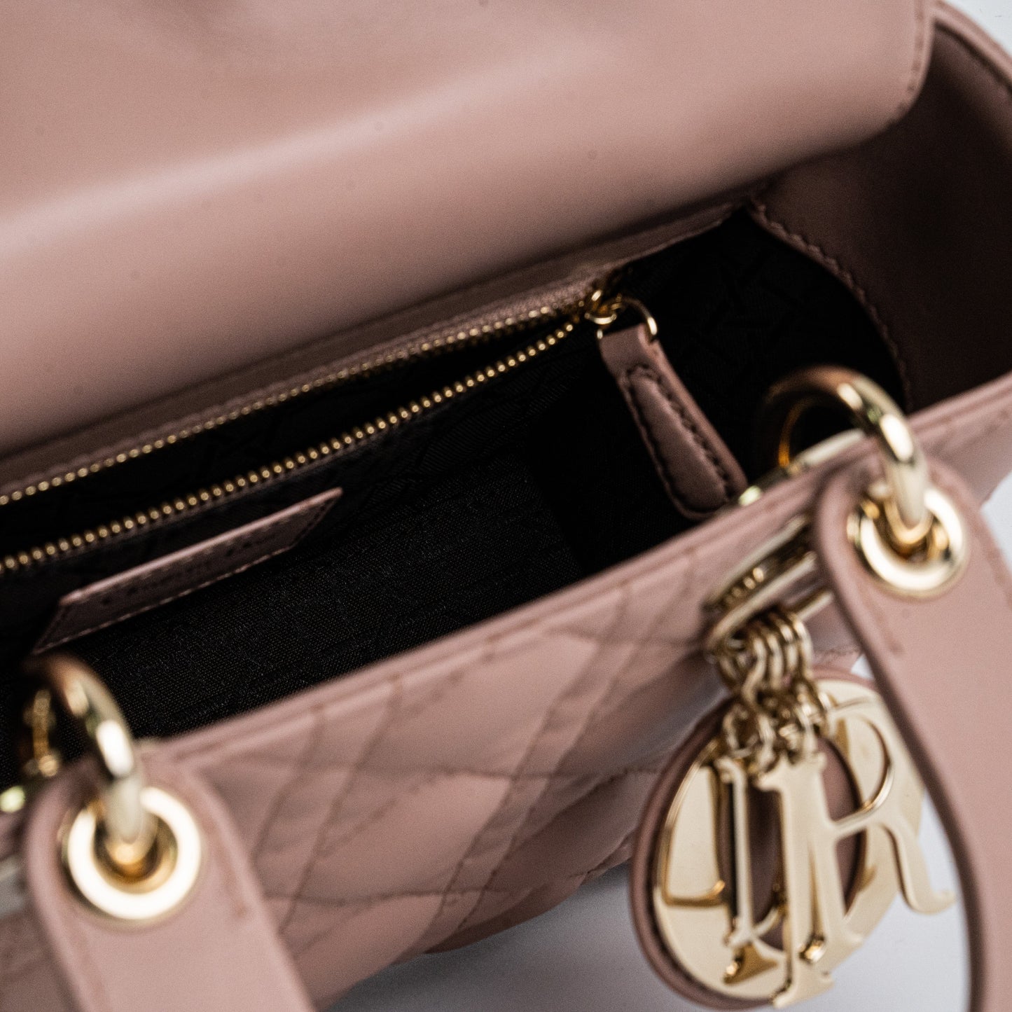 Christian Dior Small Lady Dior Lambskin Pink Bag