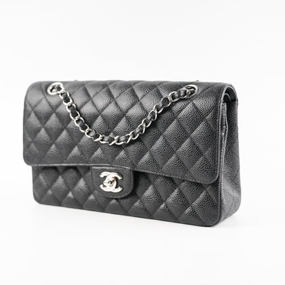 Chanel Medium/Large Double Classic Flap Caviar Black