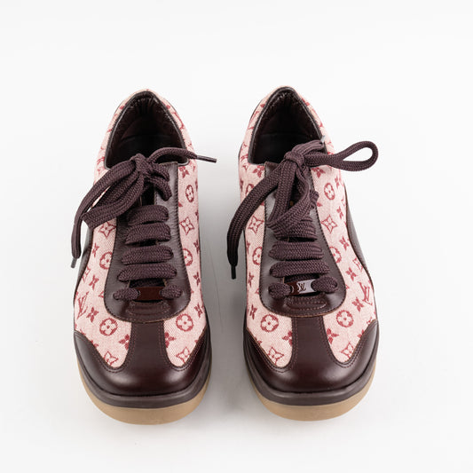 Louis Vuitton Monogram Mini Lin Sneakers Size 35.5