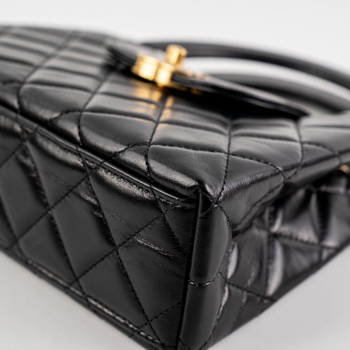 Chanel 23K Kelly Bag Small Black Microchip