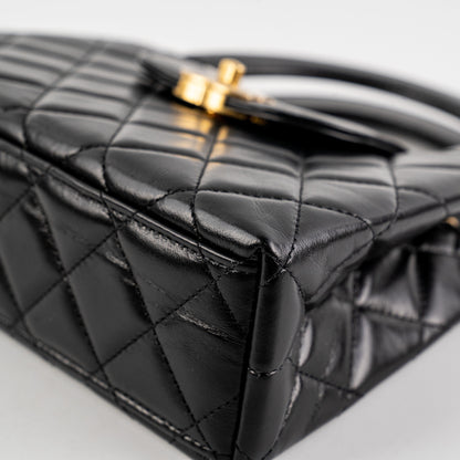 Chanel 23K Kelly Bag Small Black Microchip
