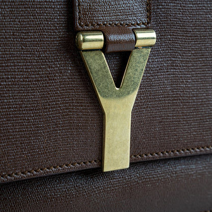 Saint Laurent Chyc Medium Crossbody Bag Brown