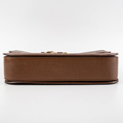 Saint Laurent Chyc Medium Crossbody Bag Brown