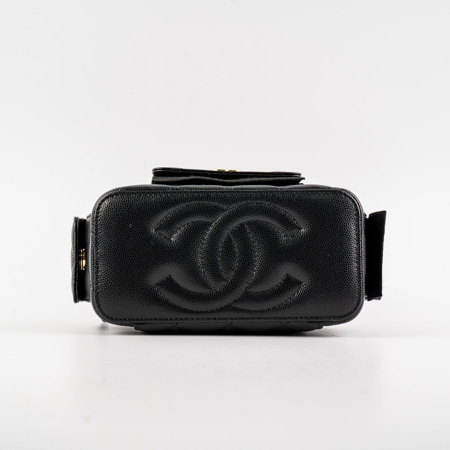 Chanel Caviar Multi Pocket Vanity Black Microchip