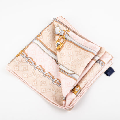 Louis Vuitton  Carre 90 x 90 Silk Scarf Light Pink