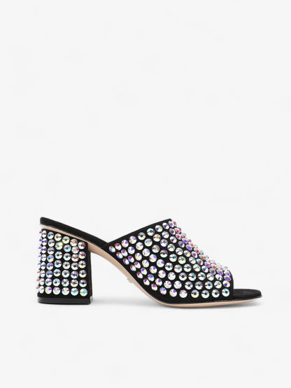 Gucci Embellished Mules 75 Black / Sequins Suede EU 37.5 UK 4.5