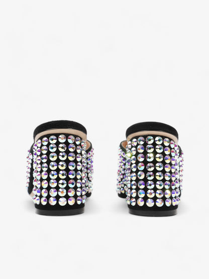 Gucci Embellished Mules 75 Black / Sequins Suede EU 37.5 UK 4.5