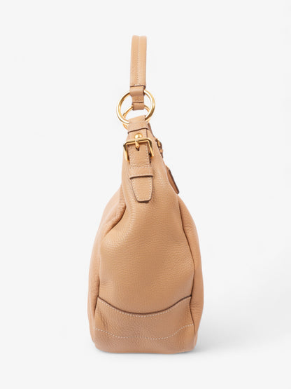Prada Daino Shoulder Bag Beige Leather