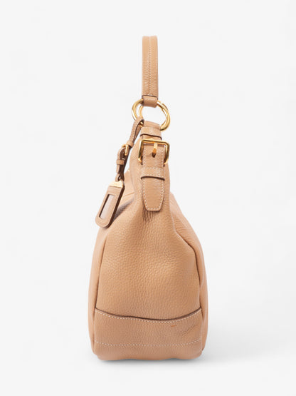 Prada Daino Shoulder Bag Beige Leather