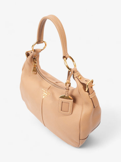 Prada Daino Shoulder Bag Beige Leather