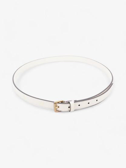 Gucci Bee Star Belt White Leather 100cm 40"
