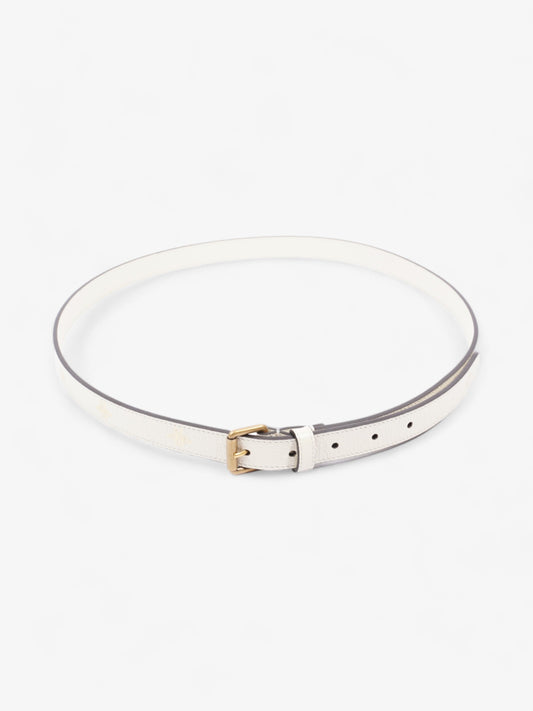 Gucci Bee Star Belt White Leather 100cm 40"