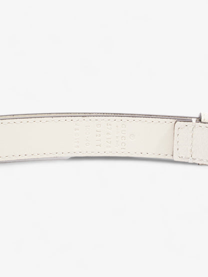 Gucci Bee Star Belt White Leather 100cm 40"