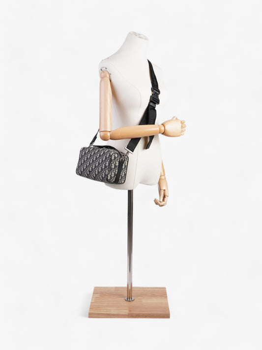 Christian Dior Lingot Duffle Black Oblique / Beige Canvas