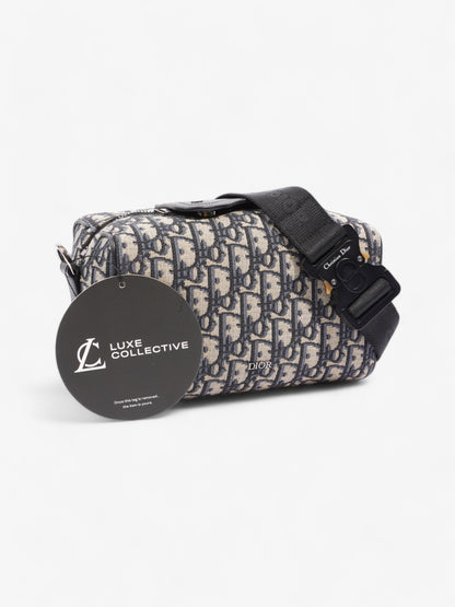 Christian Dior Lingot Duffle Black Oblique / Beige Canvas