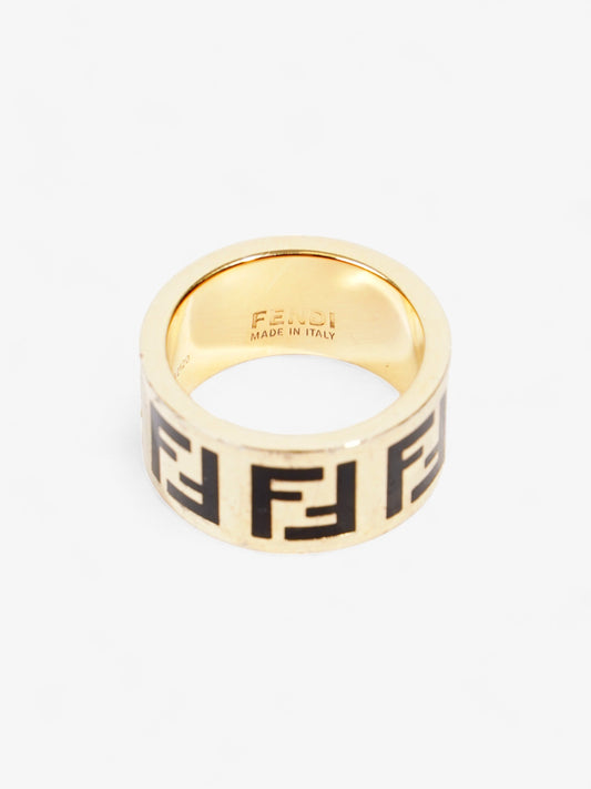 Fendi Forever Fendi Ring Black / Gold Brass M (54mm)