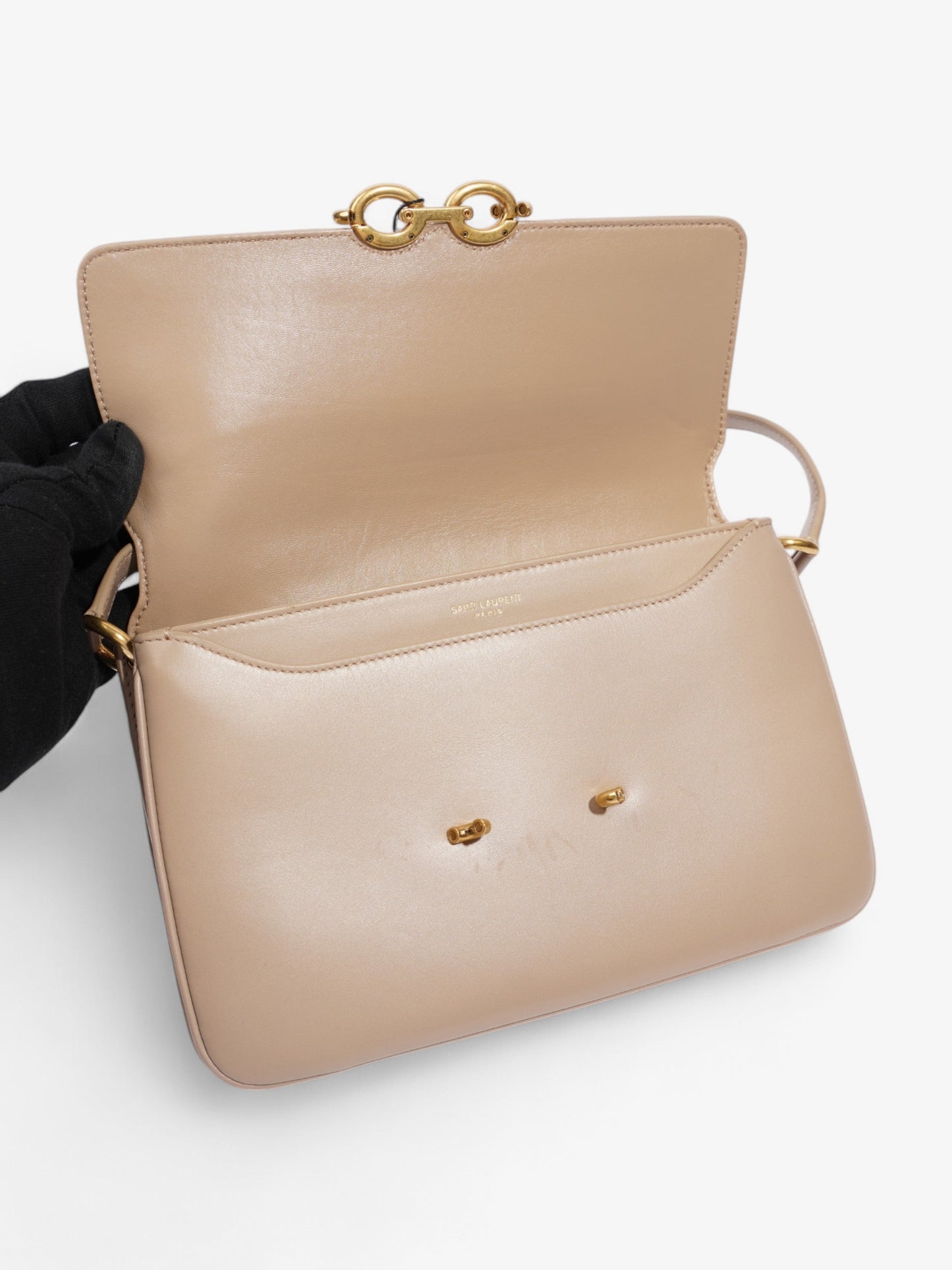 Saint Laurent Le Maillon Beige Leather