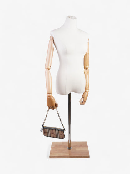 Burberry Clara Pochette Haymarket Check / Grey Canvas