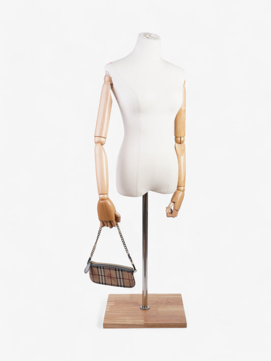 Burberry Clara Pochette Haymarket Check / Grey Canvas