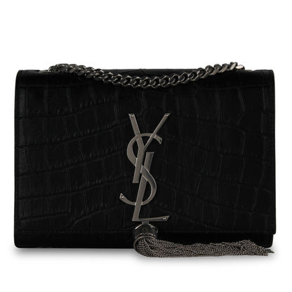 Saint Laurent Kate Tassel Bag - Croc Embossed