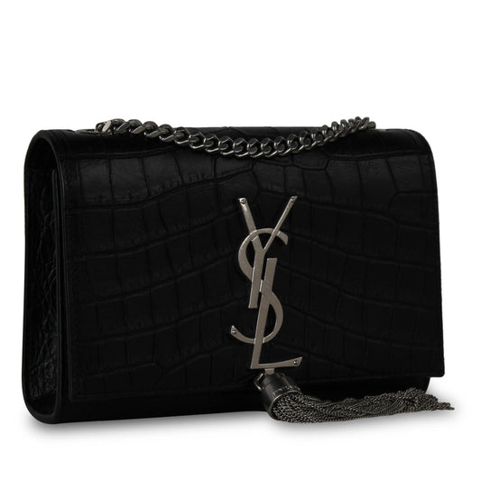Saint Laurent Kate Tassel Bag - Croc Embossed