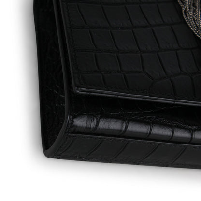 Saint Laurent Kate Tassel Bag - Croc Embossed