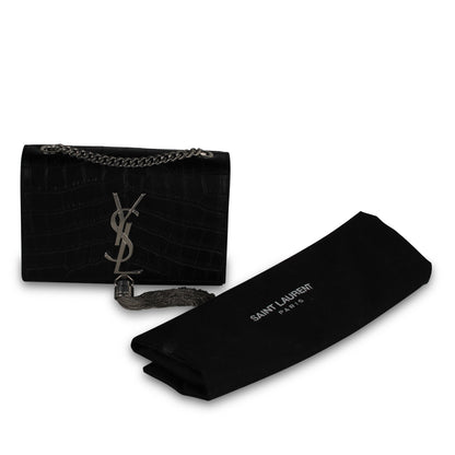 Saint Laurent Kate Tassel Bag - Croc Embossed