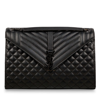 Saint Laurent Large Monogram Mix Matelasse Shoulder Bag