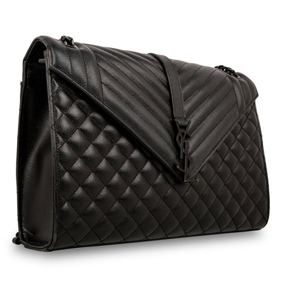 Saint Laurent Large Monogram Mix Matelasse Shoulder Bag