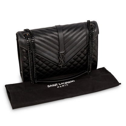 Saint Laurent Large Monogram Mix Matelasse Shoulder Bag