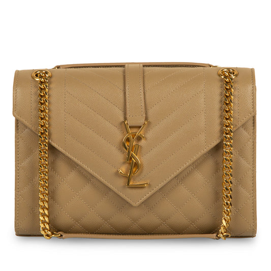 Saint Laurent Envelope Mix Matelasse Bag - Medium